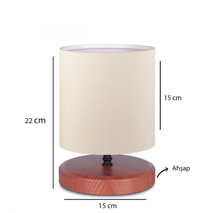 Opviq AYD - 3189 Lámpara de mesa de cuerpo de tela en Colores en polvo Opviq AYD - 3189 Lámpara de mesa de cuerpo de tela en Colores en polvo